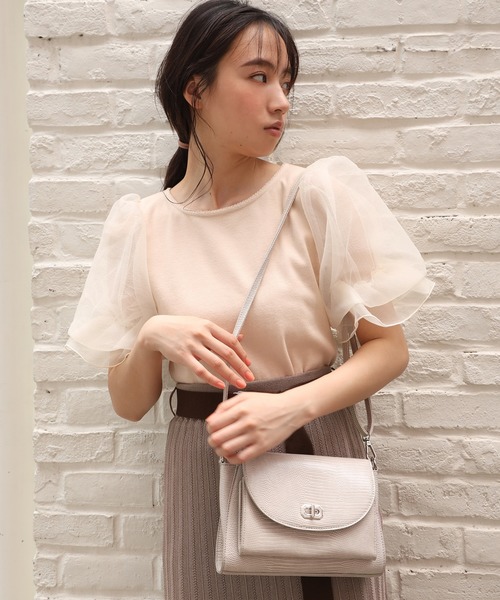 one after another NICE CLAUP（ワンアフターアナザーナイスクラップ）の「袖コンシャスドッキングプルオーバー（Tシャツ/カットソー・レディース・ブラック/ベージュ/オフホワイト・FREE）」の14枚目の写真