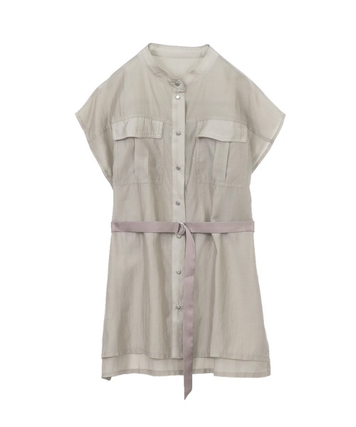 【美品】&g'aime サテン ライトジャケット シャツブラウス &g'aime】サテンシアーシャツ（シャツ/ブラウス）｜&g'aime