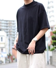 INTER FACTORY | WEARISTA れぽすけ × INTER FACTORY　USAコットンモックネックTシャツ(Tシャツ/カットソー)