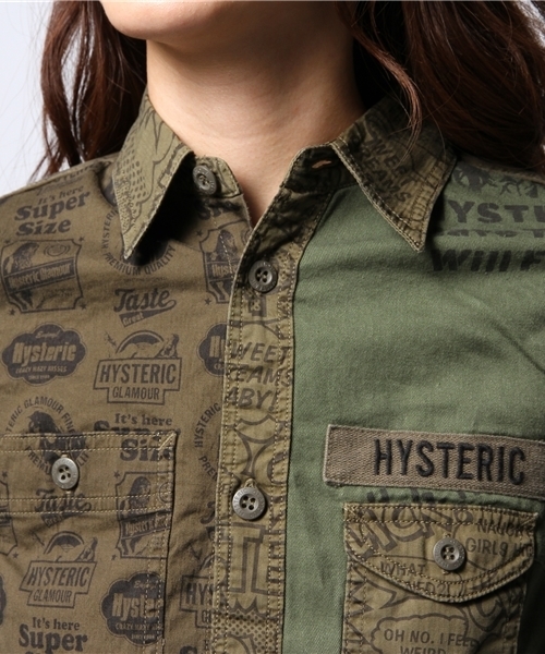 HYSTERIC GLAMOUR（ヒステリックグラマー）の「クレイジーパターンHYS GIRL 長袖ミリタリーSH（シャツ/ブラウス・レディース・その他2・FREE）」の9枚目の写真