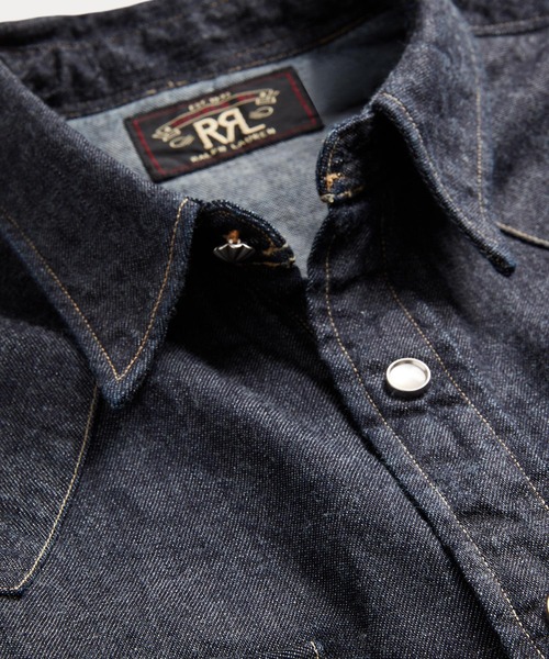 スリム フィット デニム ウエスタンシャツ（シャツ/ブラウス