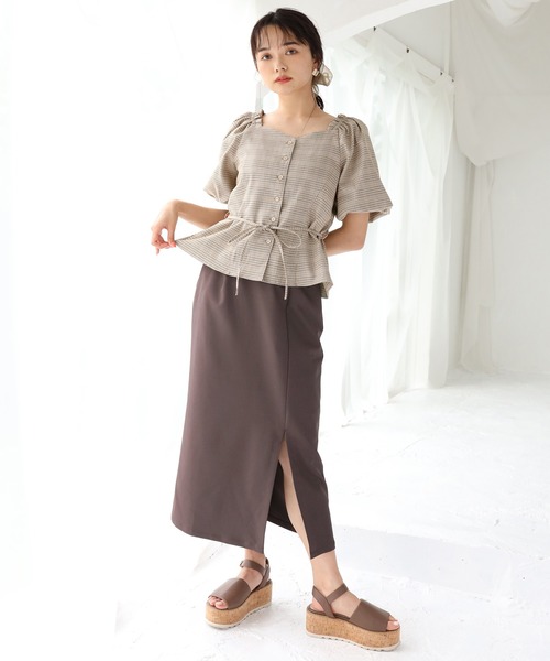 one after another NICE CLAUP（ワンアフターアナザーナイスクラップ）の「スリットタイト アソートスカート（スカート・レディース・オリーブ/モカ・SMALL/MEDIUM）」の19枚目の写真