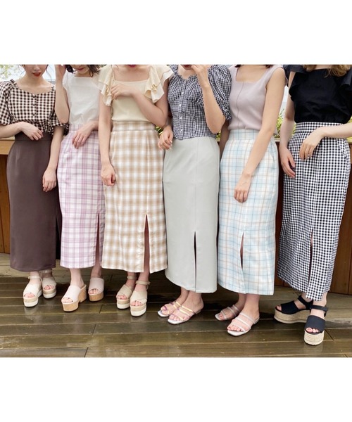 one after another NICE CLAUP（ワンアフターアナザーナイスクラップ）の「スリットタイト アソートスカート（スカート・レディース・オリーブ/モカ・SMALL/MEDIUM）」の18枚目の写真