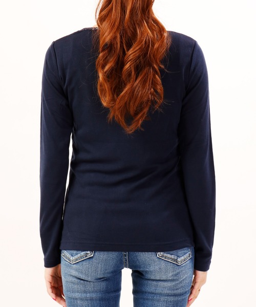 Bou Jeloud(ブージュルード)の「【BOU JELOUD】発熱保温素材ラメ入りクルーネックインナーTシャツ womens(Tシャツ/カットソー・レディース・ライトグレー/カーキ/グリーン/ネイビー・FREE)」の15枚目の写真