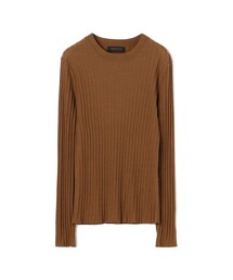 カシミヤシルクリブ クルーネックプルオーバー