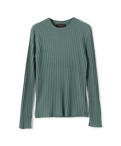 TOMORROWLAND collection（トゥモローランドコレクション）の「カシミヤシルクリブ クルーネックプルオーバー（ニット/セーター・レディース・ブラック/イエロー/マジェンタ/ライトベージュ/ライトブルー/モスグリーン/ライトイエロー/グリーン/ピンク/キャメル/ライトピンク/グレー/グリーン系その他/ベージュ/バーガンディー・S/M）」の7枚目の写真