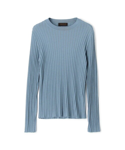 TOMORROWLAND collection（トゥモローランドコレクション）の「カシミヤシルクリブ クルーネックプルオーバー（ニット/セーター・レディース・ブラック/イエロー/マジェンタ/ライトベージュ/ライトブルー/モスグリーン/ライトイエロー/グリーン/ピンク/キャメル/ライトピンク/グレー/グリーン系その他/ベージュ/バーガンディー・S/M）」の8枚目の写真