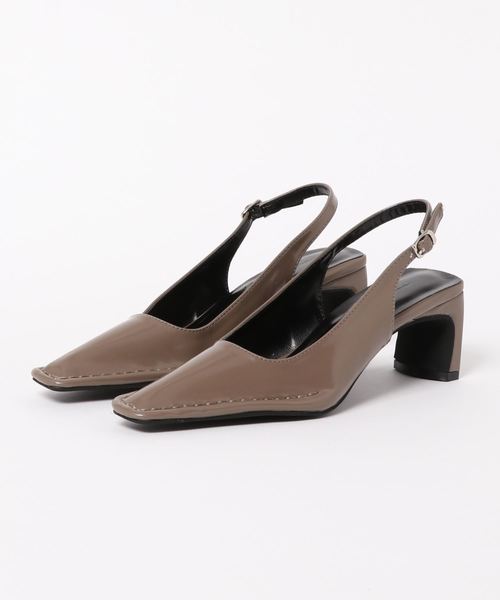 KOBE LETTUCE(コウベレタス)の「ステッチスクエアトゥバックストラップミュール(その他シューズ・レディース・ピンクベージュ/ブラック/モカ・LL/M/L/S)」の6枚目の写真