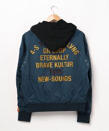 DIESEL（ディーゼル）の「バック刺繍 フード付き ボンバー