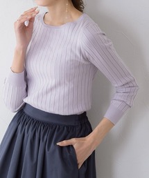 UV&シルクタッチ2type長袖リブニット