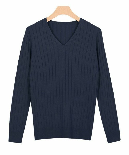 Pierrot(ピエロ)の「UV&シルクタッチ2type長袖リブニット(ニット/セーター・レディース・ブラック/ダークブラウン/ネイビー/グレー/オフホワイト/ピンク/ブルー/ホワイト系その他/ブラック系その他/グレー系その他/ブラウン系その他/ベージュ系その他/ピンク系その他/ライトベージュ/ブルーパープル/ブラウン/ブラウン系その他2/パープル系2/グリーン系その他/グリーン系その他2/パープル系/グリーン系/ミント・LL/L/M)」の1枚目の写真