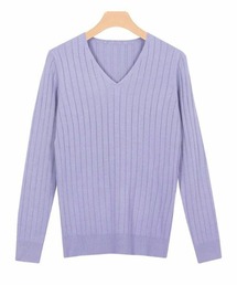 UV&シルクタッチ2type長袖リブニット