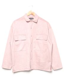 ストレッチ カットスエード ワイドシルエット CPOシャツ