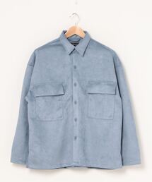Beno（ビーノ）の「ストレッチ カットスエード ワイドシルエット CPOシャツ（シャツ/ブラウス・メンズ）」
