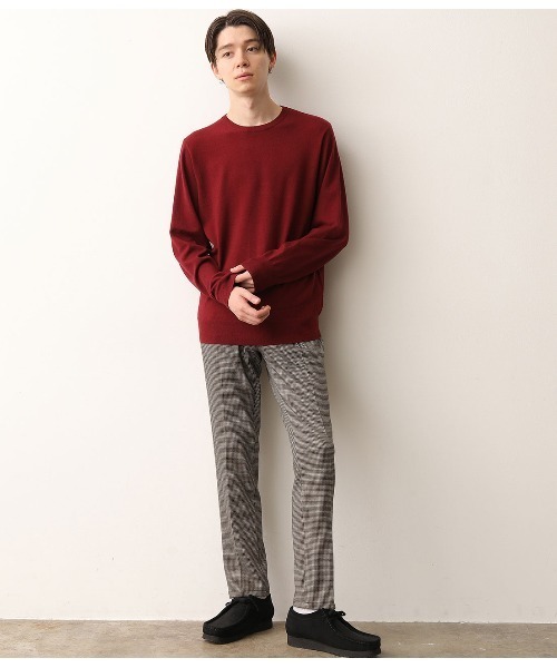 セール】【ウォッシャブルストレッチ】クルーネックニット（ニット