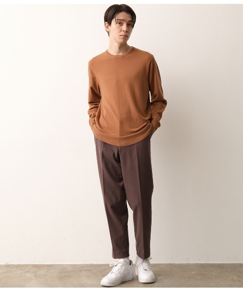 JUNRED（ジュンレッド）の「【ウォッシャブルストレッチ】クルーネックニット（ニット/セーター・メンズ・ブラック/スミクロ/キャメル/ワイン・S/M/L/LL）」の13枚目の写真