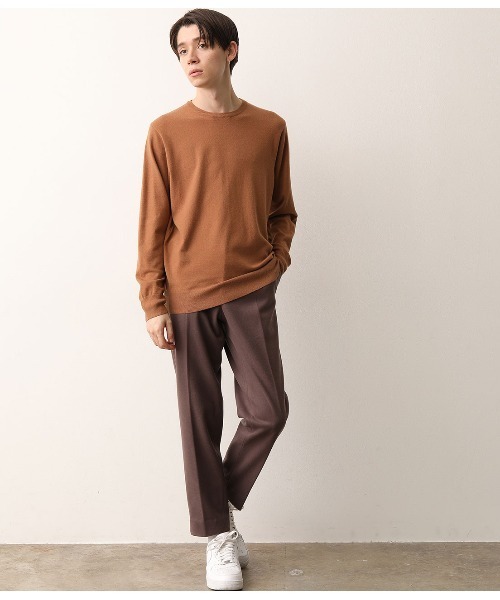 JUNRED（ジュンレッド）の「【ウォッシャブルストレッチ】クルーネックニット（ニット/セーター・メンズ・ブラック/スミクロ/キャメル/ワイン・S/M/L/LL）」の15枚目の写真