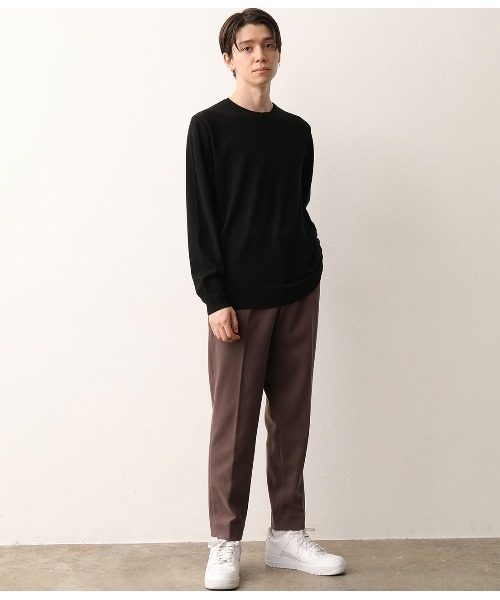 JUNRED（ジュンレッド）の「【ウォッシャブルストレッチ】クルーネックニット（ニット/セーター・メンズ・ブラック/スミクロ/キャメル/ワイン・S/M/L/LL）」の12枚目の写真