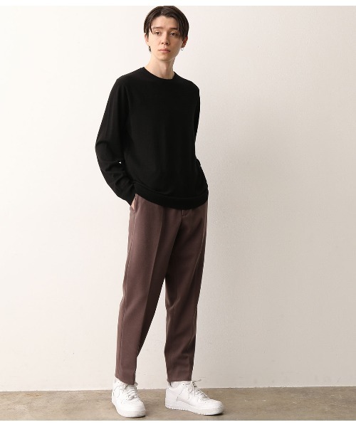 JUNRED（ジュンレッド）の「【ウォッシャブルストレッチ】クルーネックニット（ニット/セーター・メンズ・ブラック/スミクロ/キャメル/ワイン・S/M/L/LL）」の8枚目の写真