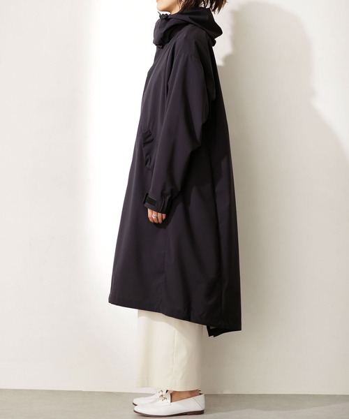 【美品】ナノユニバース スノーパーカー モッズコート ブラック ロング丈 L ナノユニバース モッズコート（メンズファッション