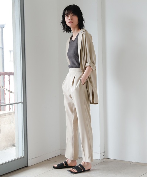 LAKOLE（ラコレ）の「12Gコンパクトコットンタンクトップ / LAKOLE（タンクトップ・レディース・桜/ブラウン系その他/チャコール/カーキ・SMALL/MEDIUM）」の5枚目の写真