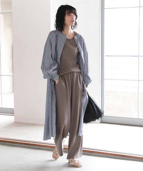 LAKOLE（ラコレ）の「12Gコンパクトコットンタンクトップ / LAKOLE（タンクトップ・レディース・桜/ブラウン系その他/チャコール/カーキ・SMALL/MEDIUM）」の6枚目の写真