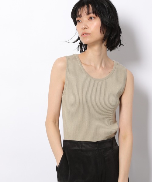 LAKOLE（ラコレ）の「12Gコンパクトコットンタンクトップ / LAKOLE（タンクトップ・レディース・桜/ブラウン系その他/チャコール/カーキ・SMALL/MEDIUM）」の8枚目の写真