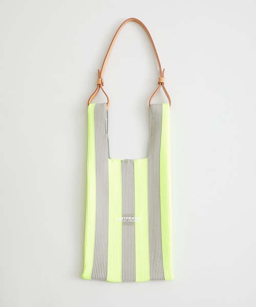 STUDIOUS SELECT（ステュディオスセレクト）の「【LASTFRAME (ラストフレーム)】ストライプマーケットバッグスモール /L21201（ショルダーバッグ・レディース・ブラック/イエロー/グリーン・FREE）」の3枚目の写真