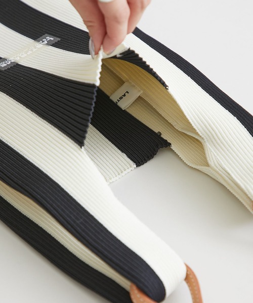 STUDIOUS SELECT（ステュディオスセレクト）の「【LASTFRAME (ラストフレーム)】ストライプマーケットバッグスモール /L21201（ショルダーバッグ・レディース・ブラック/イエロー/グリーン・FREE）」の7枚目の写真