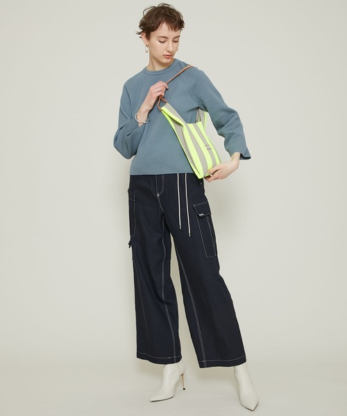 STUDIOUS SELECT（ステュディオスセレクト）の「【LASTFRAME (ラストフレーム)】ストライプマーケットバッグスモール /L21201（ショルダーバッグ・レディース・ブラック/イエロー/グリーン・FREE）」の19枚目の写真