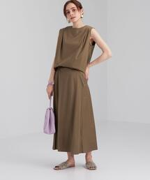 green label relaxing | FFC ペアアップ ノースリーブ プルオーバー カットソー ＆ フレア スカート セット(ワンピース)