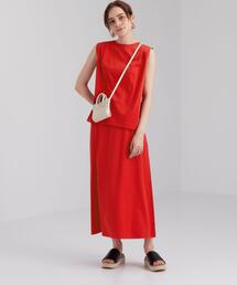 green label relaxing | FFC ペアアップ ノースリーブ プルオーバー カットソー ＆ フレア スカート セット(ワンピース)