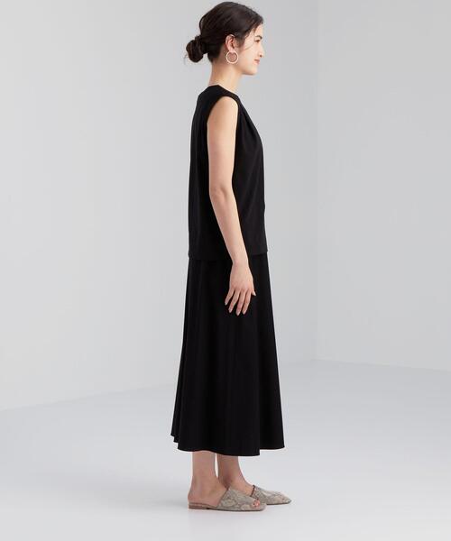 green label relaxing（グリーンレーベルリラクシング）の「FFC ペアアップ ノースリーブ プルオーバー カットソー ＆ フレア スカート セット（ワンピース・レディース・ブラック/ブラウン/レッド・FREE）」の17枚目の写真