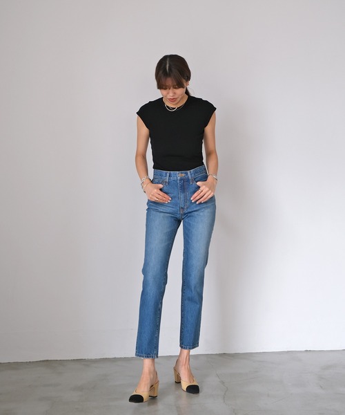 AKTE（アクテ）の「コンパクトリブTシャツ（Tシャツ/カットソー・レディース・ホワイト/ブラック/パープル/ネイビー・FREE）」の13枚目の写真