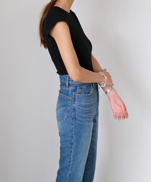 AKTE（アクテ）の「コンパクトリブTシャツ（Tシャツ/カットソー・レディース・ホワイト/ブラック/パープル/ネイビー・FREE）」の15枚目の写真