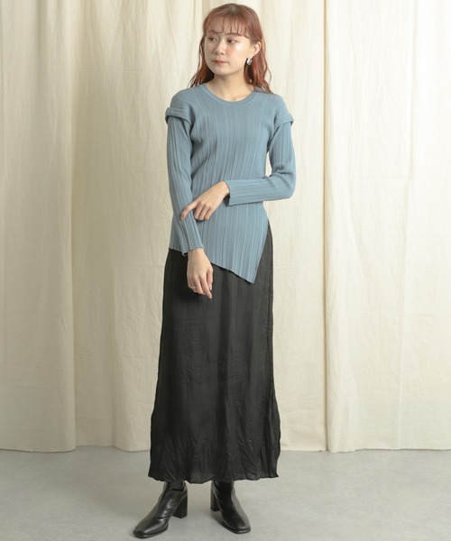 SENSE OF PLACE by URBAN RESEARCH（センスオブプレイスバイアーバンリサーチ）の「クリンクルスカート（スカート・レディース・ブラック/オレンジ/アイボリー・ONE）」の17枚目の写真