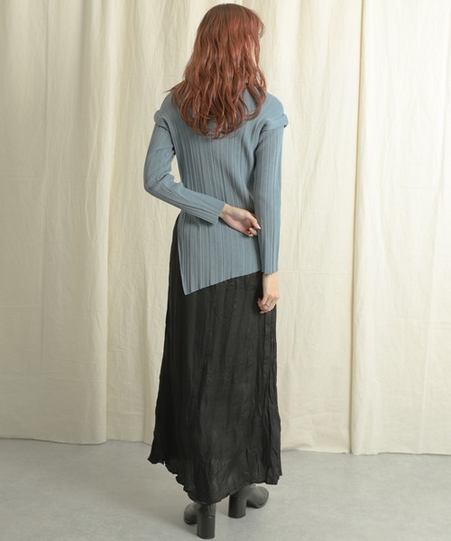 SENSE OF PLACE by URBAN RESEARCH（センスオブプレイスバイアーバンリサーチ）の「クリンクルスカート（スカート・レディース・ブラック/オレンジ/アイボリー・ONE）」の21枚目の写真