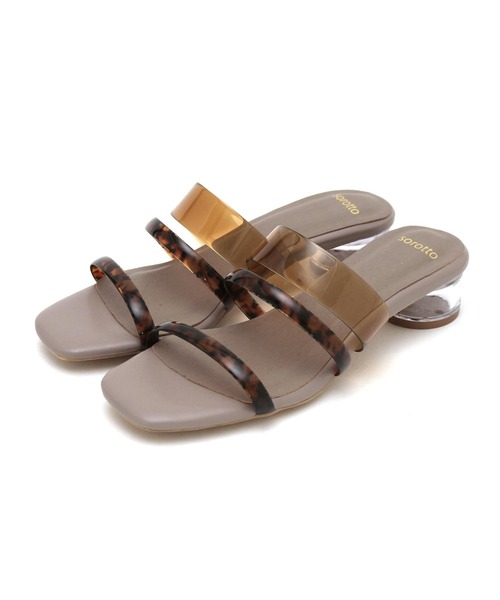 SOROTTO(ソロット)の「【親子お揃い】PVC素材のメニ―ストラップクリアヒールサンダル(サンダル・レディース・ブラック/パープル/グリーン/アイボリー/ブラウン系その他・LL/S/M/L)」の13枚目の写真