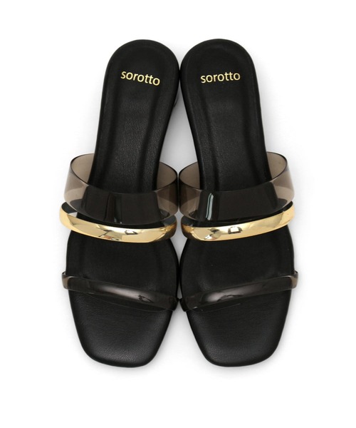 SOROTTO(ソロット)の「【親子お揃い】PVC素材のメニ―ストラップクリアヒールサンダル(サンダル・レディース・ブラック/パープル/グリーン/アイボリー/ブラウン系その他・LL/S/M/L)」の7枚目の写真