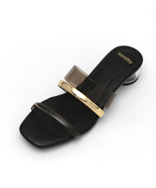 SOROTTO(ソロット)の「【親子お揃い】PVC素材のメニ―ストラップクリアヒールサンダル(サンダル・レディース・ブラック/パープル/グリーン/アイボリー/ブラウン系その他・LL/S/M/L)」の9枚目の写真