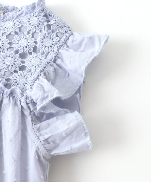 apres les cours（アプレレクール）の「フラワーレース切り替えワンピース（ワンピース・キッズ・サックスブルー/オフホワイト・110cm/120cm/130cm/140cm/90cm/80ｃｍ/100cm）」の10枚目の写真