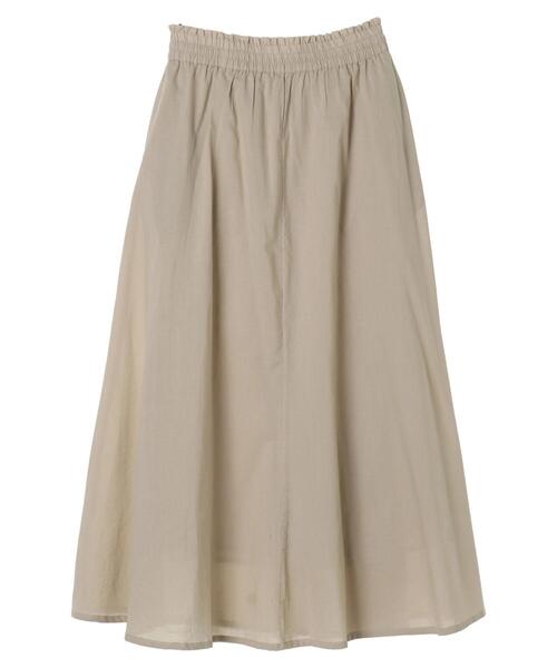 earth music&ecology（アースミュージックアンドエコロジー）の「キャンブリックフレアスカート ＊（スカート・レディース・ベージュ/ブラウン/ボルドー/ピンク/イエロー/ブラック/グリーン/オフホワイト・FREE）」の20枚目の写真