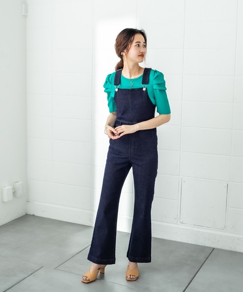 mystic(ミスティック)の「パワショルリブ半袖ニット(Tシャツ/カットソー・レディース・ブラック/グリーン/アイボリー/ベージュ/ブラウン・FREE)」の16枚目の写真