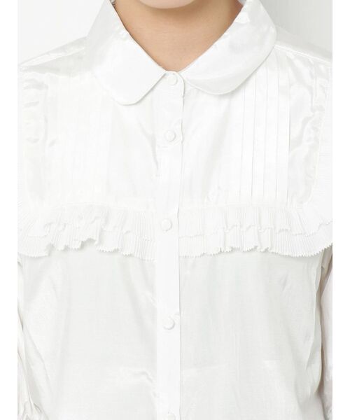 merry jenny（メリージェニー）の「プリーツテープピンタックブラウス（シャツ/ブラウス・レディース・ライトブルー/オフホワイト/ベージュ・FREE）」の14枚目の写真