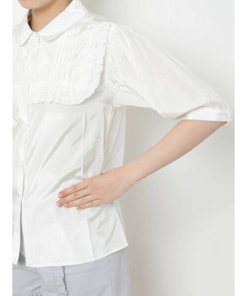 merry jenny（メリージェニー）の「プリーツテープピンタックブラウス（シャツ/ブラウス・レディース・ライトブルー/オフホワイト/ベージュ・FREE）」の15枚目の写真