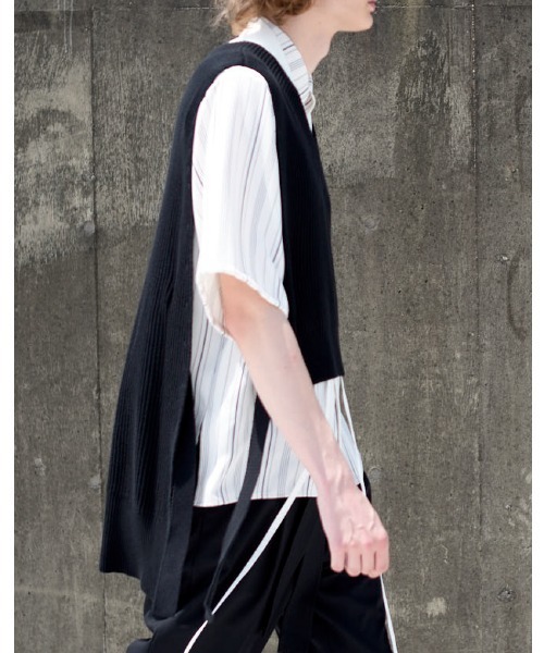 SISE（シセ）の「SISE KNIT GILET（ニット/セーター・メンズ・ブラック・FREE）」の3枚目の写真