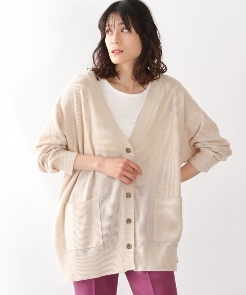 LOWRYS FARM（ローリーズファーム）の「１２ＧボタンミドルカーディガンＬＳ　941274（カーディガン/ボレロ・レディース・ブラウン/グリーン/アイボリー・FREE）」の22枚目の写真