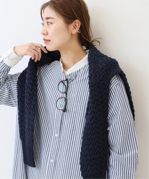 JOURNAL STANDARD relume（ジャーナルスタンダード　レリューム）の「タイプライターワッシャークレリックワンピース◆（ワンピース・レディース・グレー/ブルー・FREE）」の18枚目の写真