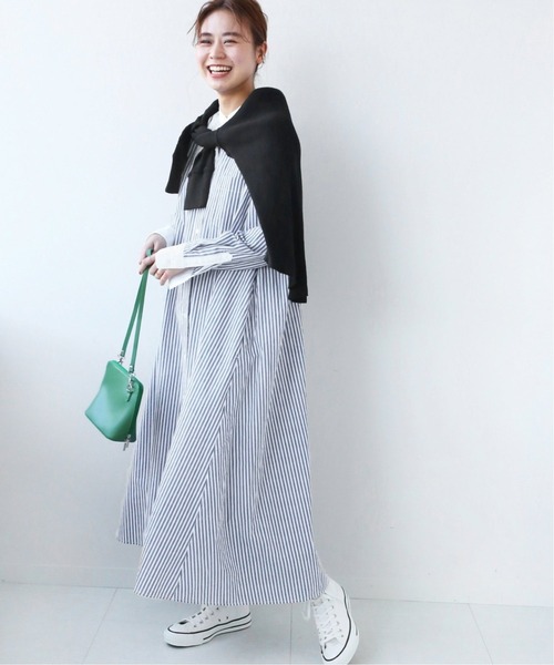 JOURNAL STANDARD relume（ジャーナルスタンダード　レリューム）の「タイプライターワッシャークレリックワンピース◆（ワンピース・レディース・グレー/ブルー・FREE）」の19枚目の写真