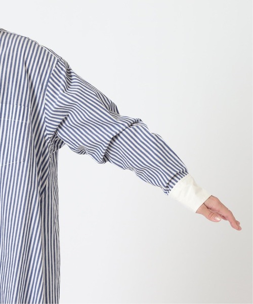 JOURNAL STANDARD relume（ジャーナルスタンダード　レリューム）の「タイプライターワッシャークレリックワンピース◆（ワンピース・レディース・グレー/ブルー・FREE）」の8枚目の写真